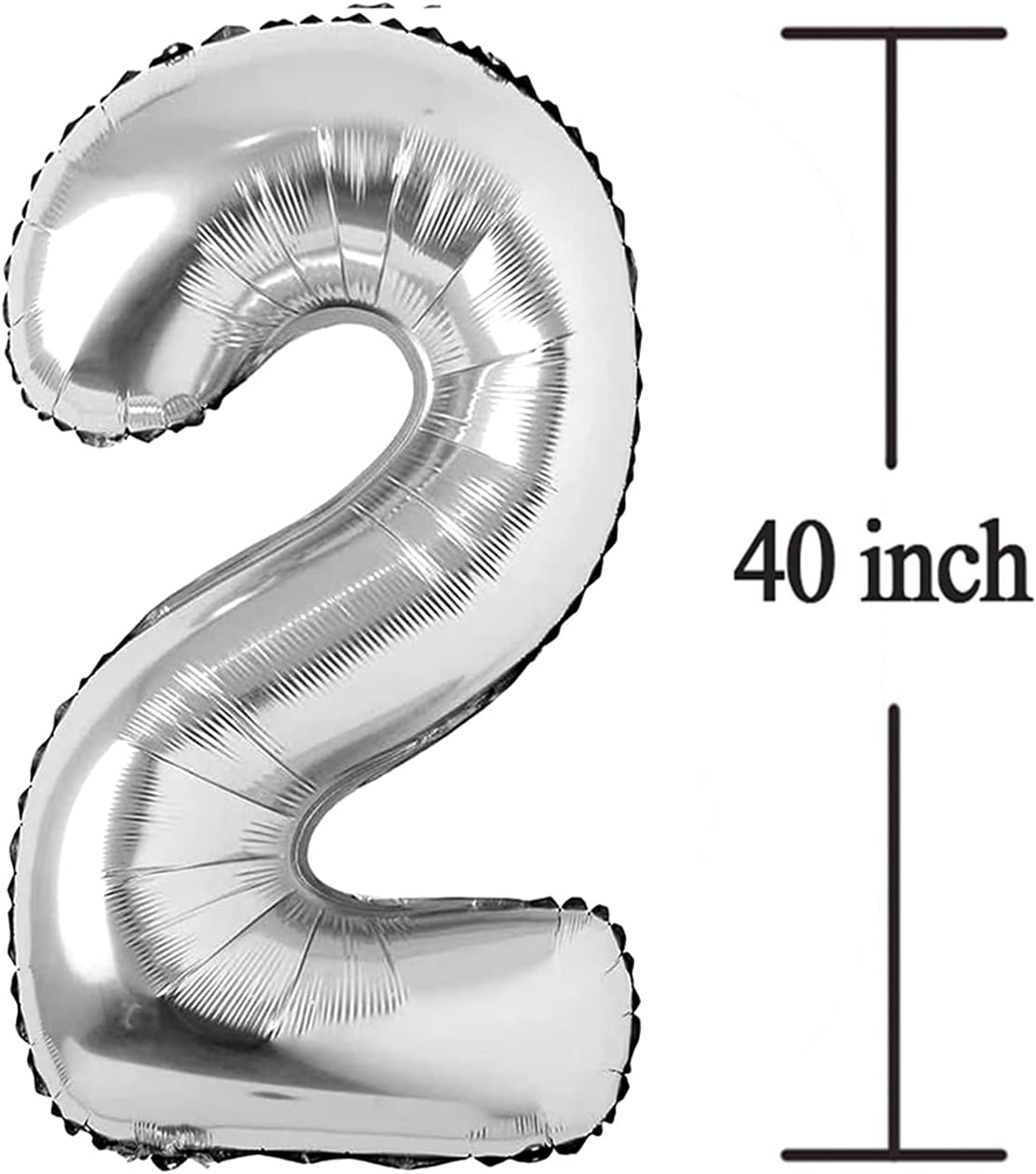 Silver 21 Number Balloons - Jumbo Foil Mylar Balloons for 21st Birthday & Anniversary Celebrations | 40 Inch