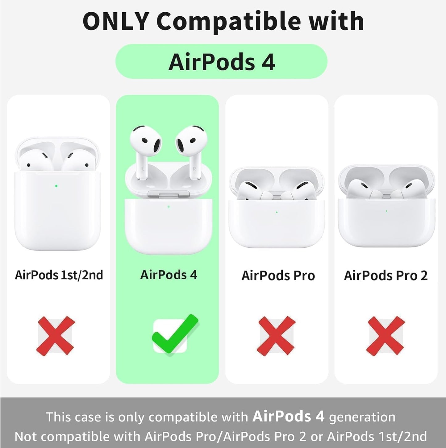 MOLOPPO 4th Premium Protective Case for AirPods Generation - Stylish & Durable AirPods Case with Keychain for Air Pod