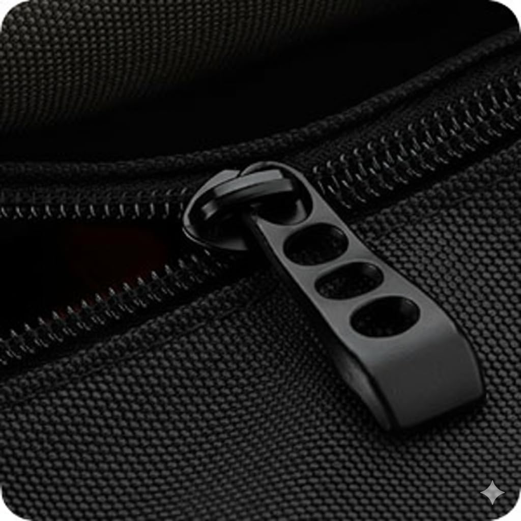 The Ryker Bag Black Roll Up Tool Bag Organizer – Heavy Duty Motorcycle Tool Roll with Detachable Pouches for Mechanics, Electricians, Plumbers & DIY Storage, Practical Gift for Dad (Black)