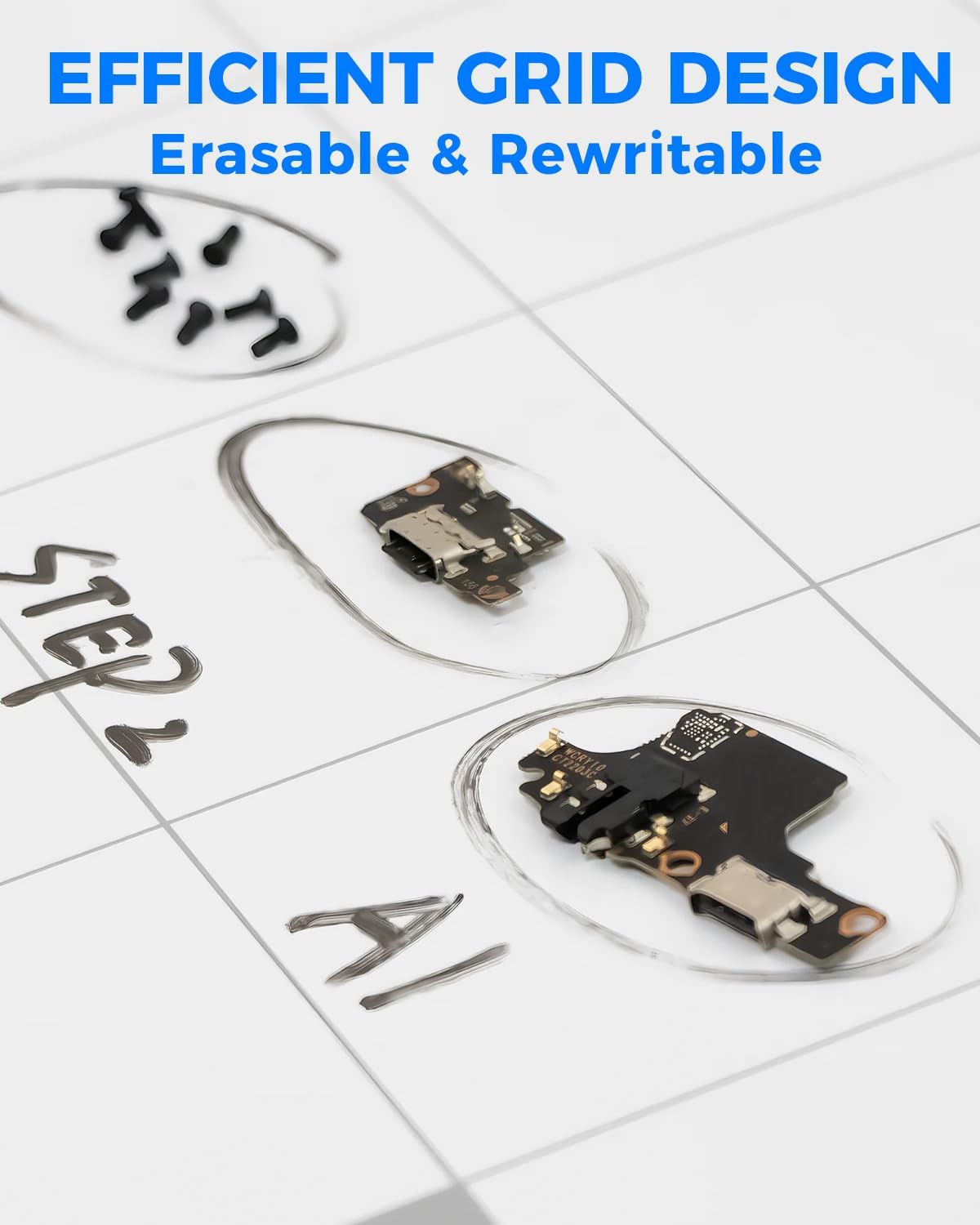 11.8 9.8 inch Magnetic Mat Magnetic Project Mat with Waterproof Surface & Dry Erase Pen - Keep Screws and Small Parts