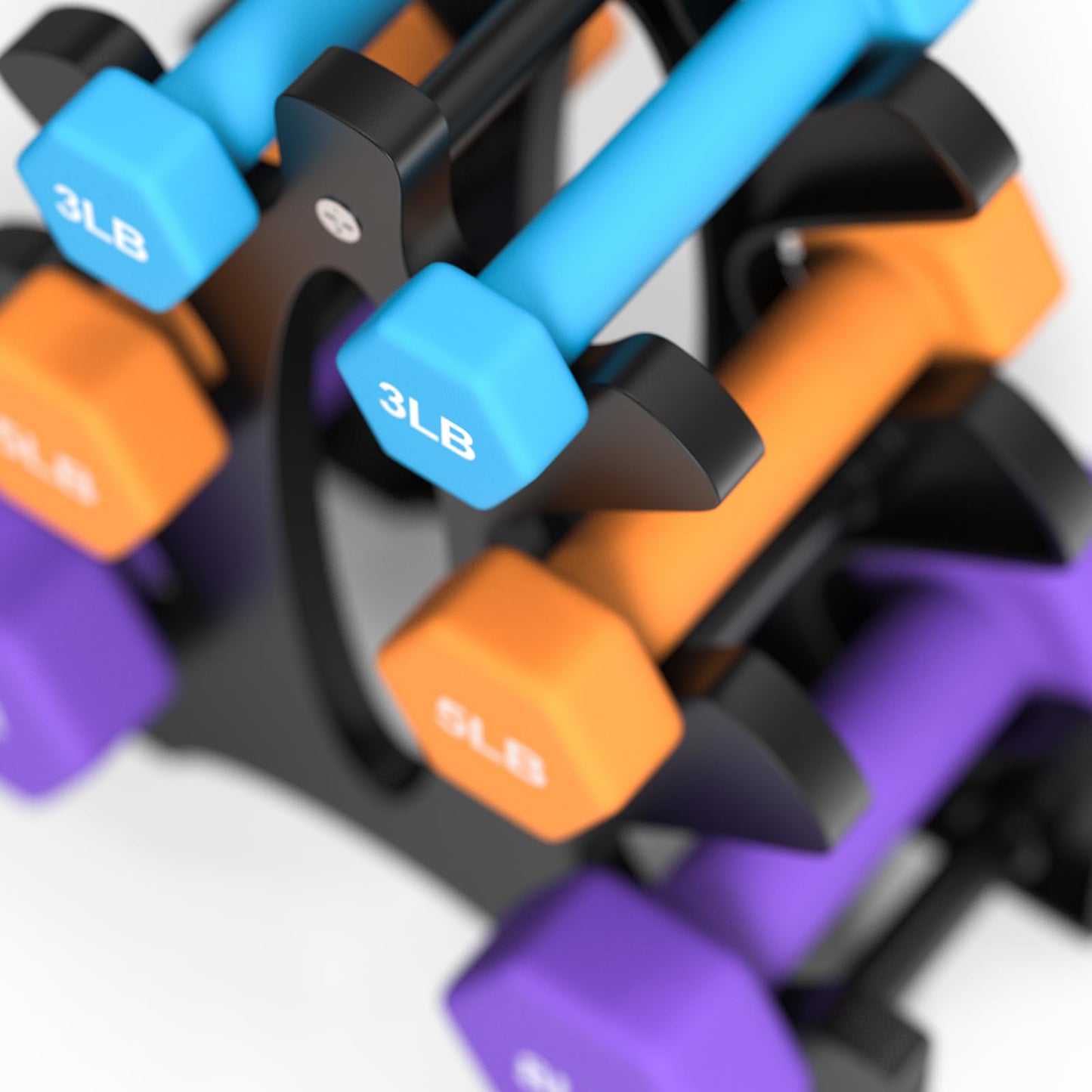 Portzon Weights Dumbbells Set with Various Color and Weights and Compatible, 1-15 LB, Anti-Slip, Anti-roll, Hex Shape