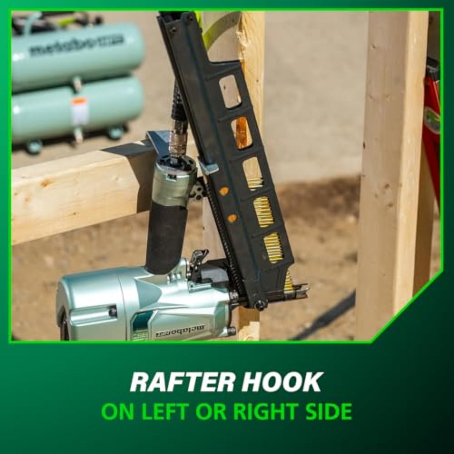 Metabo HPT Framing Nailer, Pro-Preferred Pneumatic Power Nailer & Framing Tool For Flooring, Roof Decking & More, Rapid Response Cylinder Valve, 21° 2" to 3-1/4" Plastic Collated Nails, NR83A5(S)