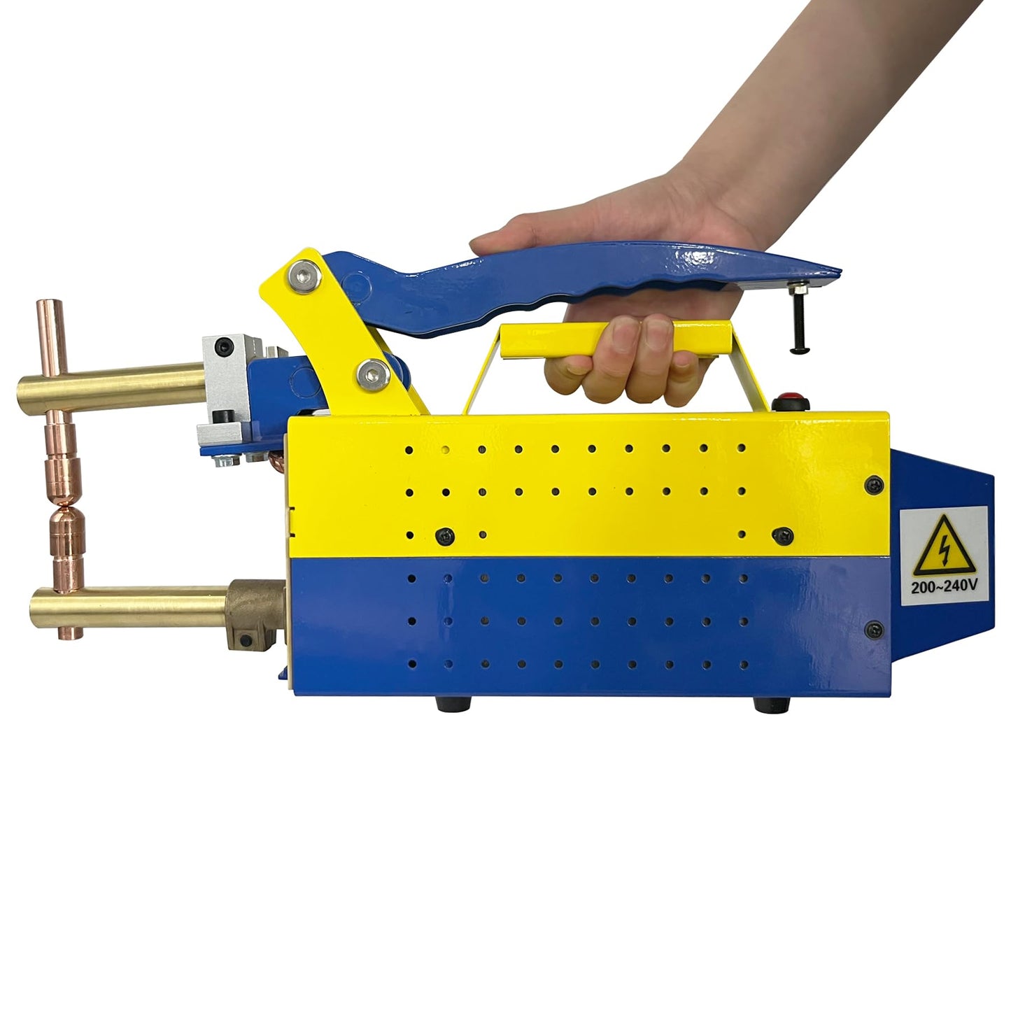 Professional Portable Electric Spot Welder Machine with Replaceable Welding Electrode Arms 1/8" Electric Single Phase Handheld Welding Tip Gun Handle Weld Metal Sheet Spot Welding Machine(110, Volts)