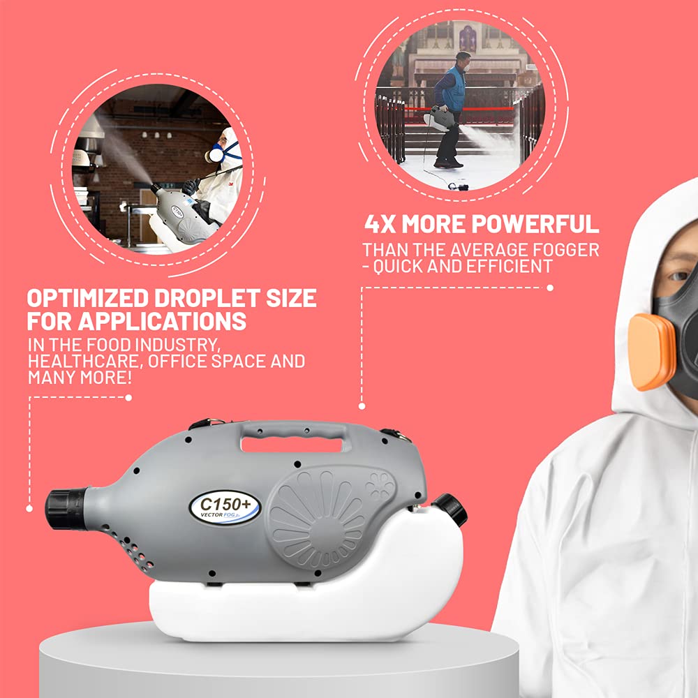 Vectorfog C150+ 110V Electric ULV Fogging 6L + 10 FogPro Shield Reusable Respirator Masks