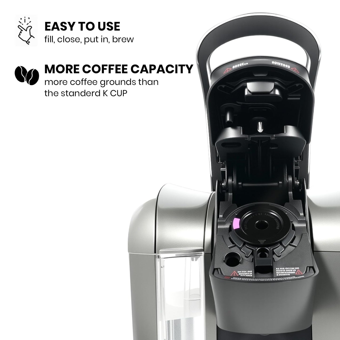Roogaluckeep Reusable K Cup for Keurig, Black BPA Free Refillable K-Cup Pod Coffee Filters, Universal Fit Refillable Filters for Keurig 1.0 and 2.0 Coffee Maker (Black- 4 Park)