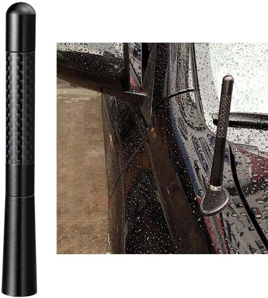 BINGFU Carbon Fiber Vehicle Antenna - Short Replacement for Cars & Trucks