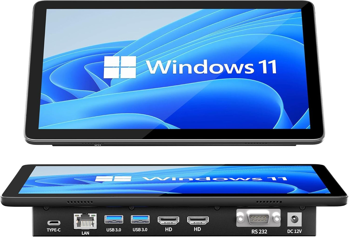 10.1 inch Industrial Embedded Panel PC, Win 11 Computer with 10 Points Touchscreen Tablet, Celeron N5095 8GB RAM/128GB ROM, Dual HDMI 2.0 WiFi 5 Bluetooth 5.0 for Office/Automation/Kiosk/Bar/Warehouse