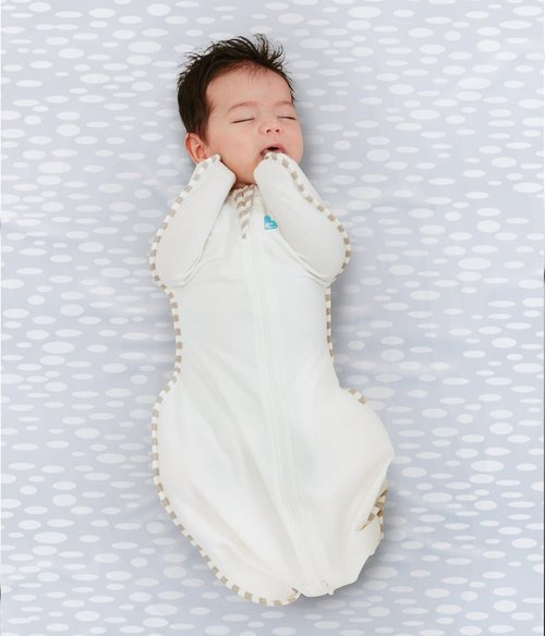 Love To Dream Organic Swaddle - Baby Sleep Sack for Self-Soothing | 1.0 Tog, Small (5-8.5lbs), Cream