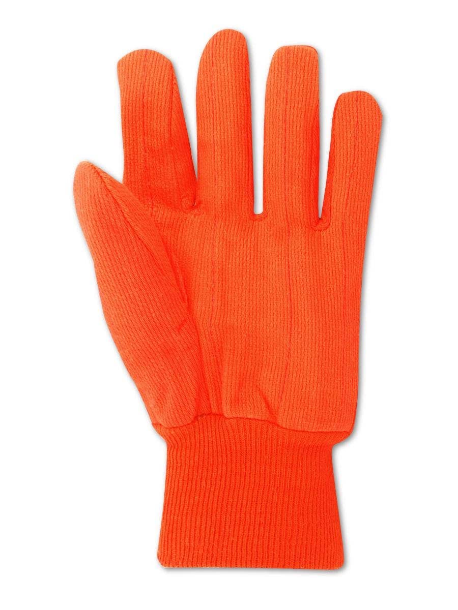 MAGID MultiMaster Double-Palm Canvas Gloves with Knit Wrist, 144 Pairs, Size 10/XL, Bright Orange, 795JKWNL