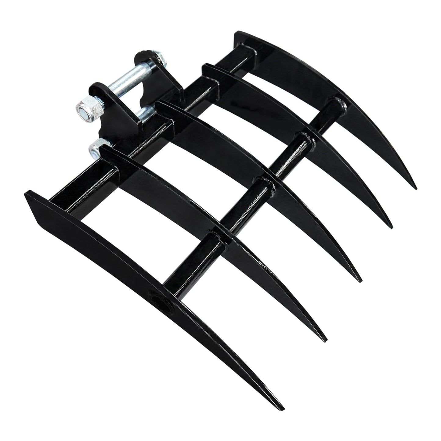 MMS Mini Excavator Rake Attachments, Wide Backhoe Rake Excavator Accessories, Suitable for 0.8-1.8 Tons Small Excavators Attachment, Use for Land Clearing, Debris Removing, Soil Spreading