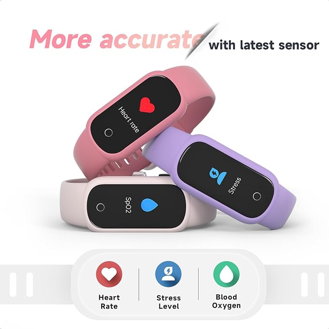 Fitness Tracker Watch with Heart Rate/Sleep Tracker/IP68 Waterproof, Activity Tracker with Pedometer Step Counter, Health Watch for Women with 14 Sports Compatible Android iOS, Parrot Pink