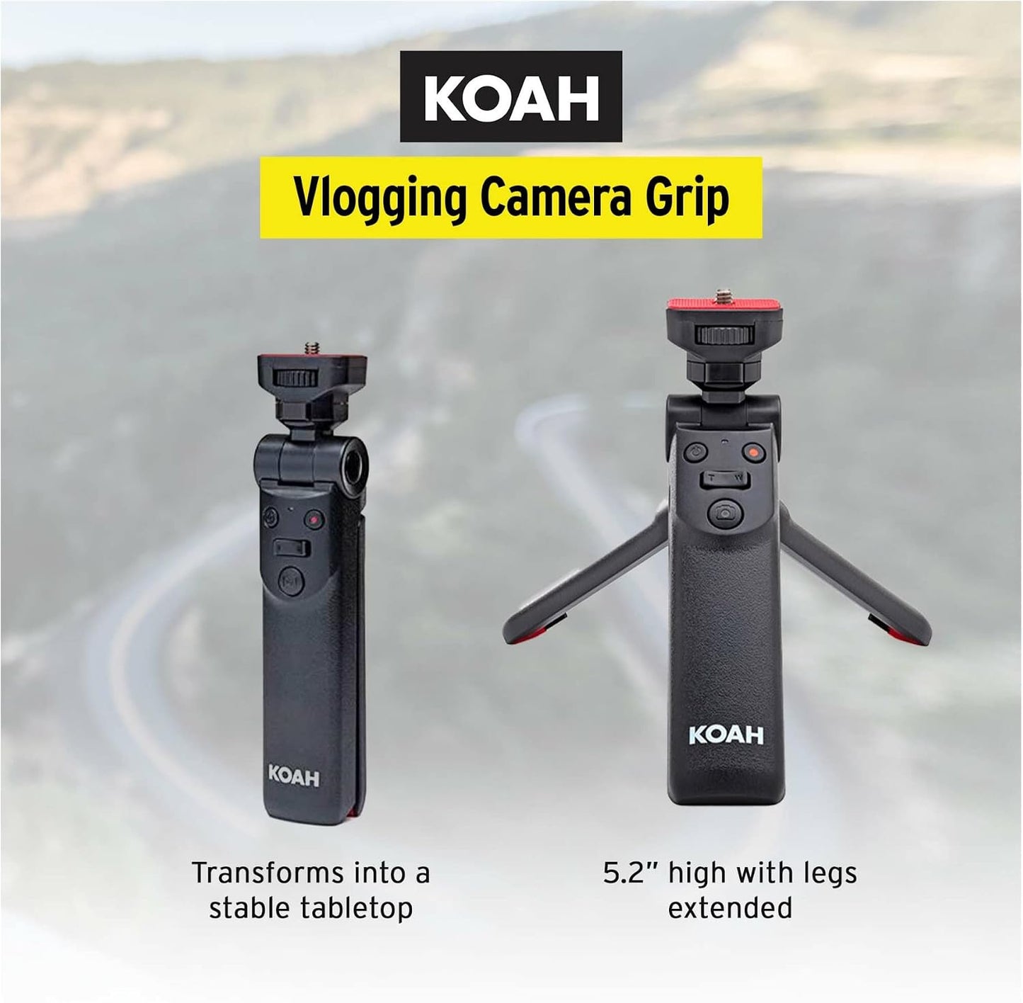 Koah RX100 Vlogging Camera Grip and Tripod for Content Creators - Compatible with Sony mirrorless Alpha Series, DSC-RX