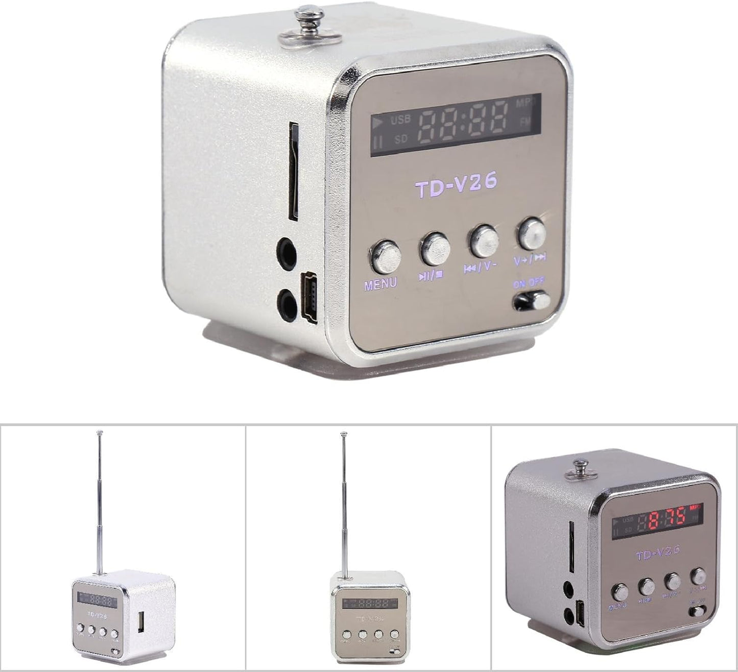 CCYLEZ Portable AM FM Radio with Bluetooth Music Speaker, Vintage Mini Speaker Retro Radio, Portable Bluetooth Speaker