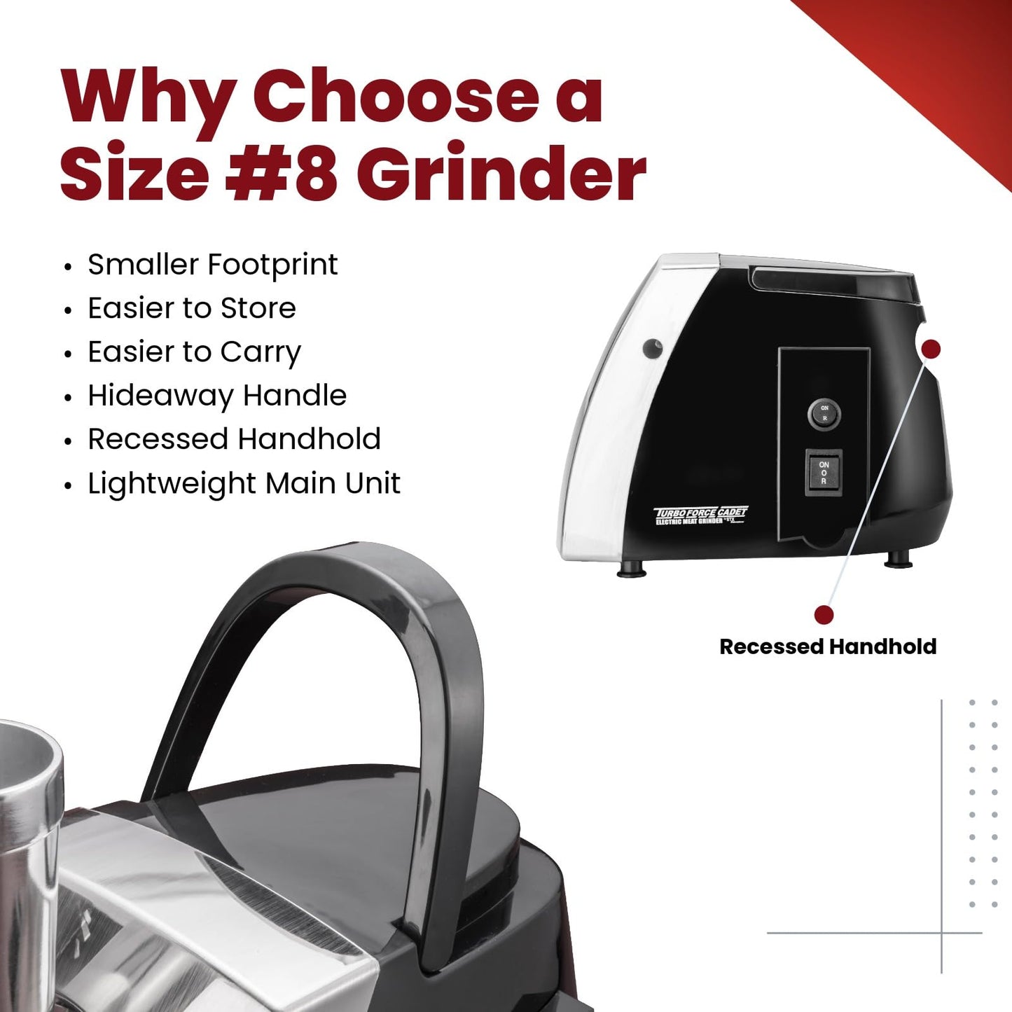 STX International Turboforce Cadet 2000 Series Electric Meat Grinder | 7-in-1 Multifunctional | Foot Pedal | Slicer/Shredder/Grater | Sausage Stuffer | Kubbe Maker | 4 Grinding Plates & More Included