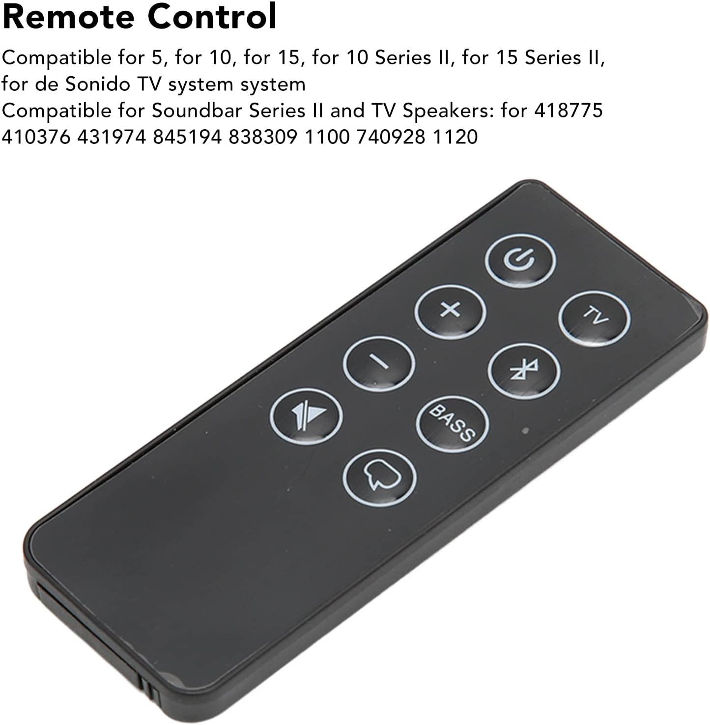 ASHATA 5 10 15, 418775 410376 431974 845194 838309-1100 740928-1120 Replacement Remote Control for Soundbar Series II