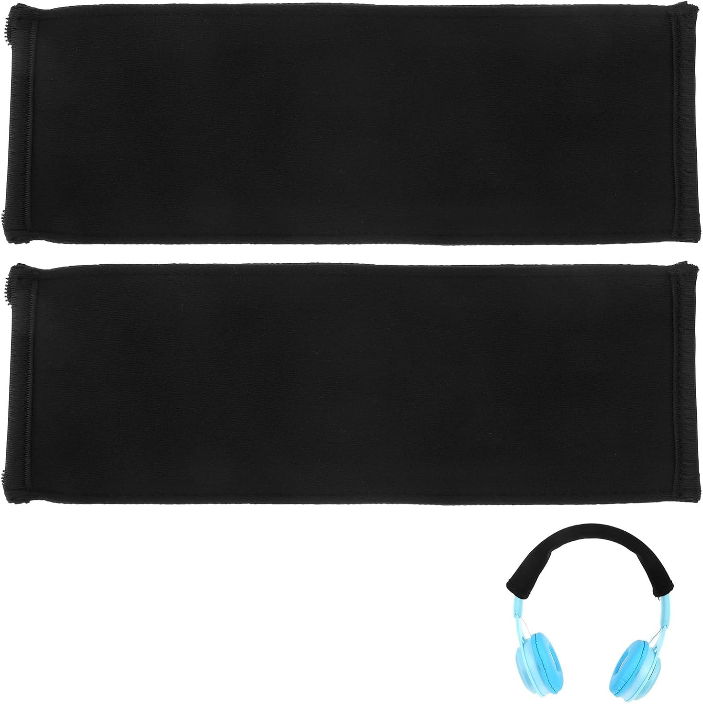 Josojoou 2PCS Headphone Headband, Headphone Headband Cover with Zipper, Replacement Headphones Band Cushion, Suitable