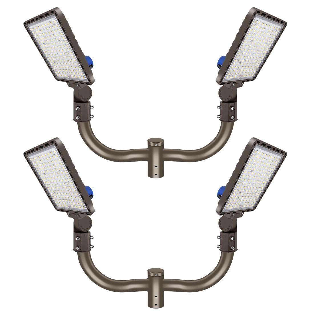 ledmo 350W 4Pack LED Parking Lot Light Outdoor Adjustable Pole Mount LED Commercial Street Light Photocell Super Bright for Sport Farm Warehouse Barn