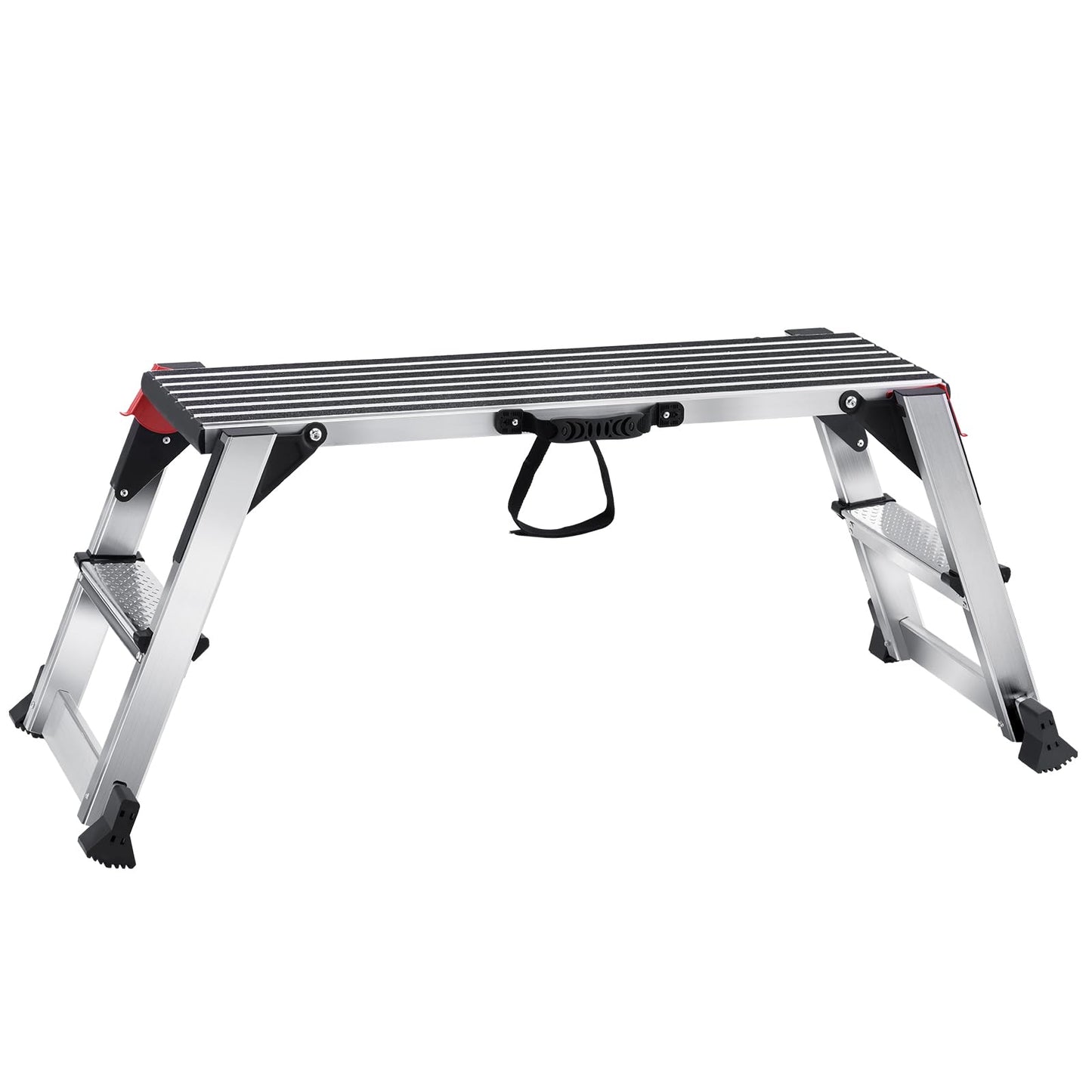 VEVOR Folding Work Platform, 40"×12"×20" Aluminum Drywall Stool Ladder, 660 lbs Load Capacity Heavy Duty Work Bench w/Non-Slip Feet, Ideal for Washing Vehicles, Cleaning, Painting, Decorating