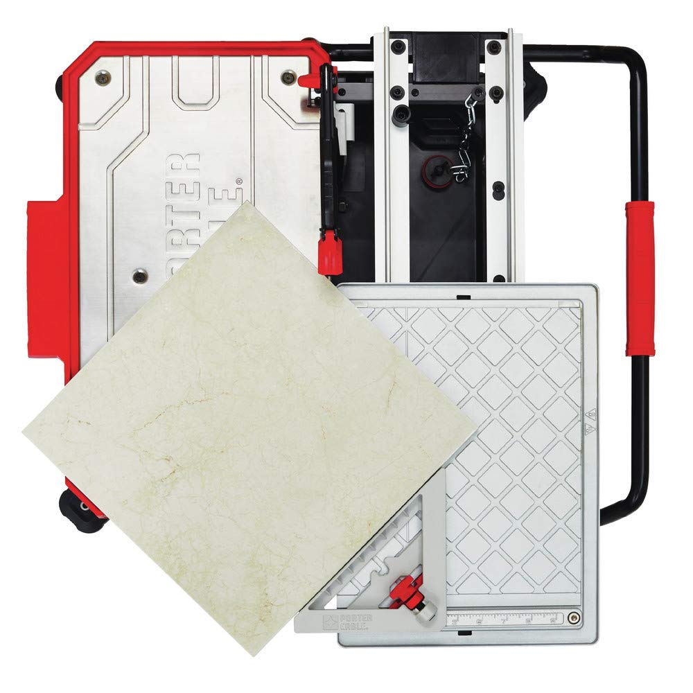 PORTER-CABLE Tile Saw, Wet Saw with 7-inch Cutting Capacity and On-Board Cutting Guide (PCE980)