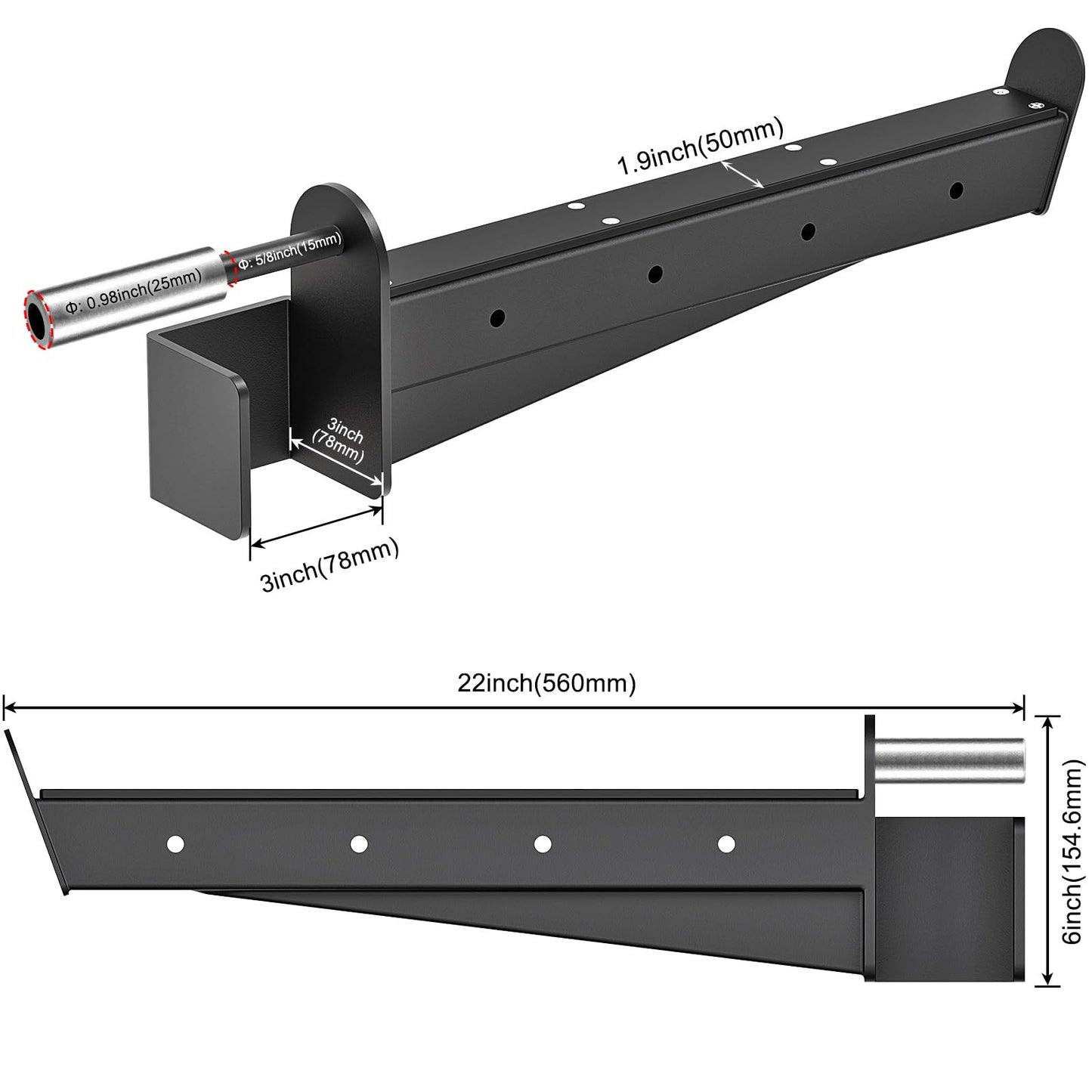 Kipika Strength Training Bundle: Weight Plate Holder & Safety Spotter Arms for Power Cages
