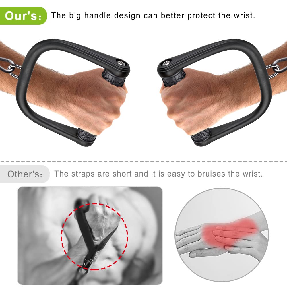 BeneLabel D Handle Cable Attachment, Cable Machine Handles, Non-Slip and Comfortable, Solid Aluminum Alloy Grip, Gym Handles for Cables