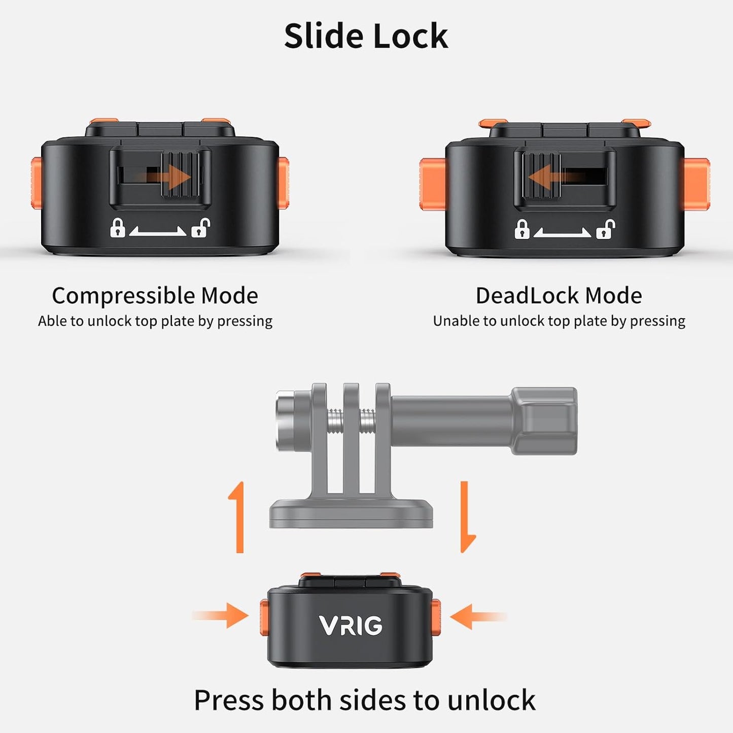 VRIG 1/4 (1/4 Camera Tripod Quick Release Plate Universal Mount Magnetic Base Adapter with Screw Hole, Suitable