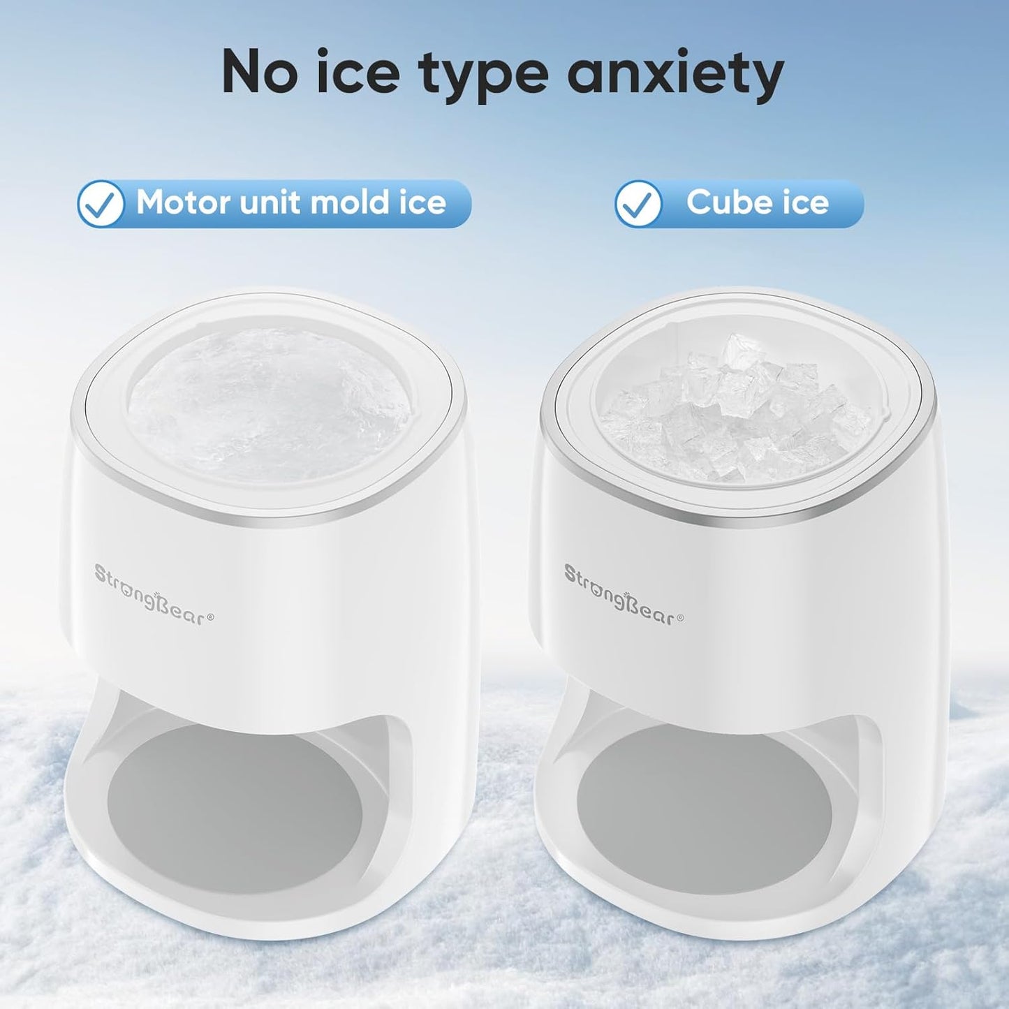 StrongBear Snow Cone Machine - Electric Ice Shaver for Kids' Parties | White Color, Perfect Gift Idea