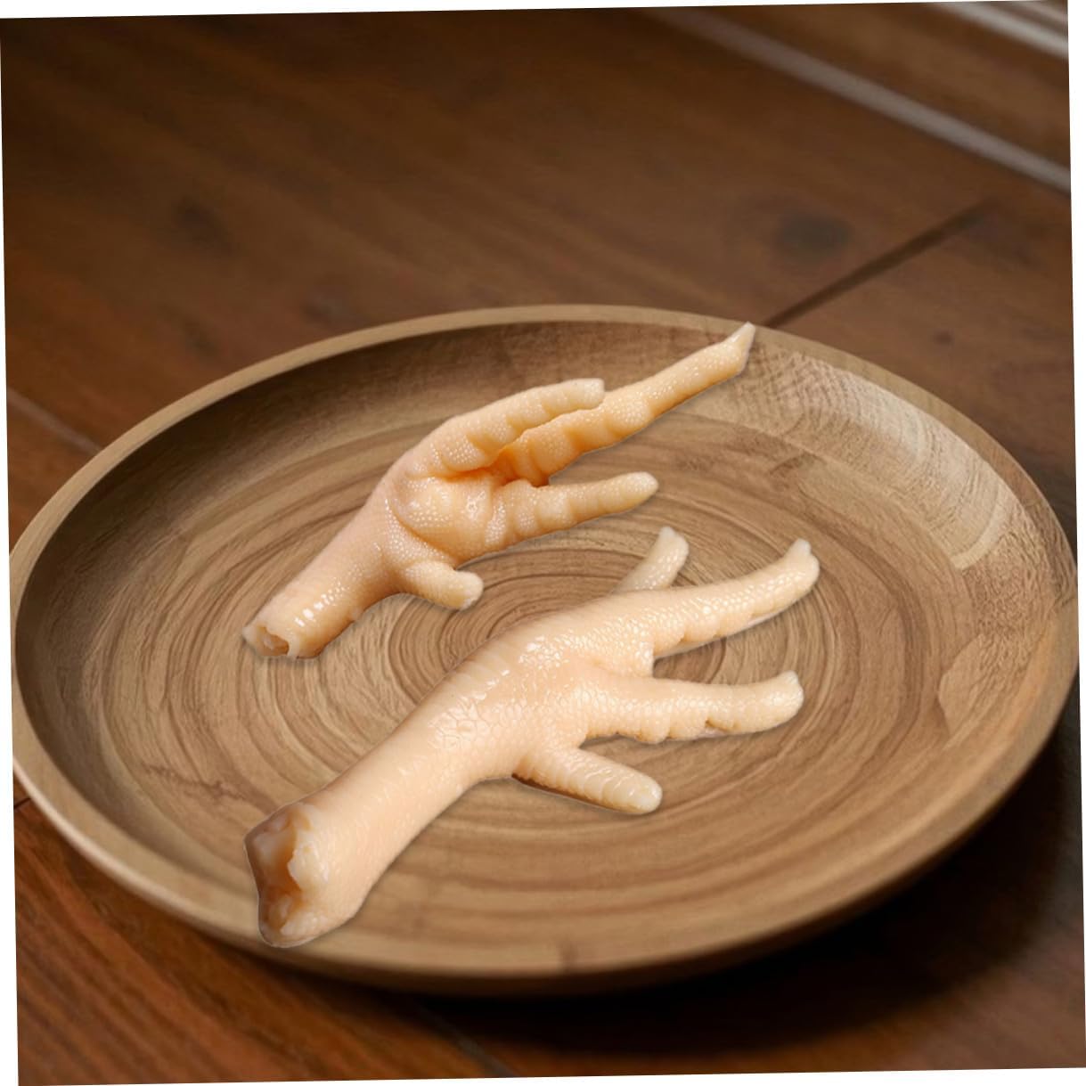 2 5.83X1.89X1.18 Inch SHOWERORO Chicken Feet Model Pcs Realistic Faux Chicken Toe Simulated Food Prop for Kitchen Decor