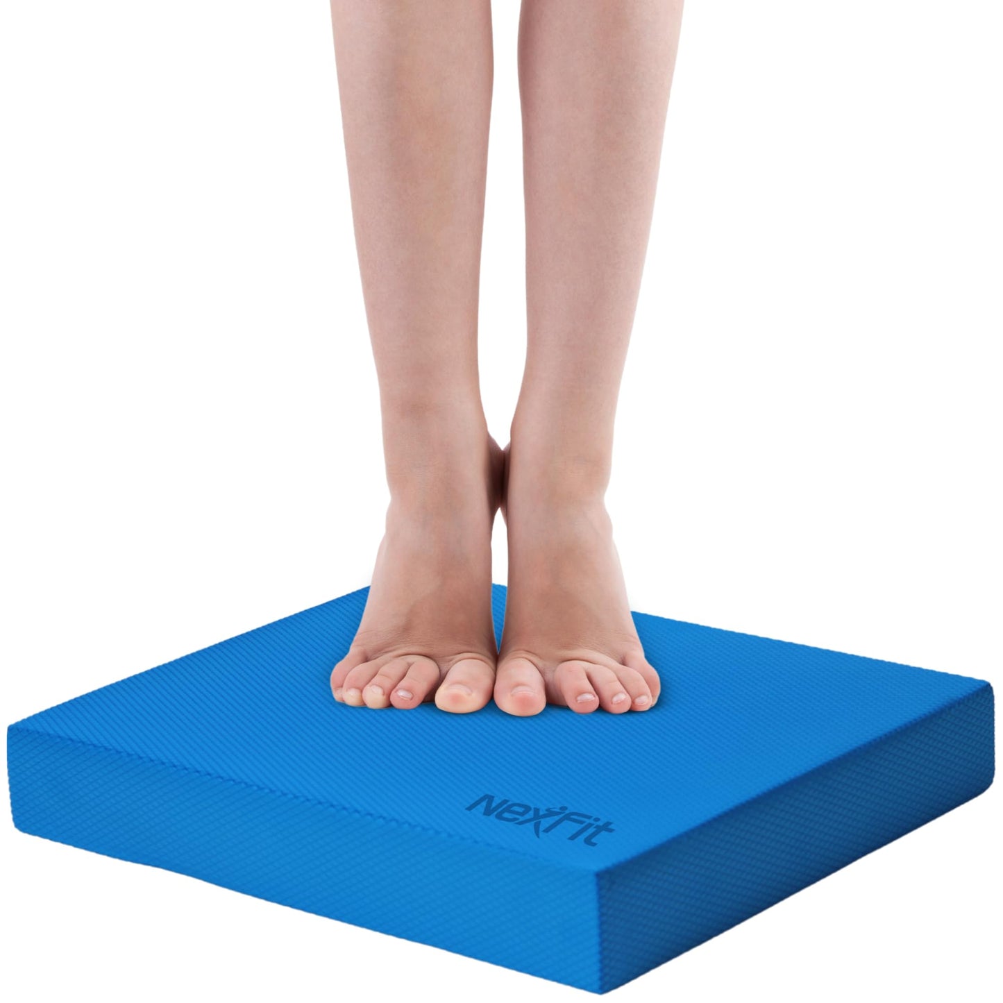 NexFit High-Density Balance Pad - Durable TPE Foam Balance Pad Physical Therapy , Foam Exercise Pad with Non-Slip Surface, Lightweight for Home & Gym Workouts, Core Strength & Balance Enhancement (Blue)