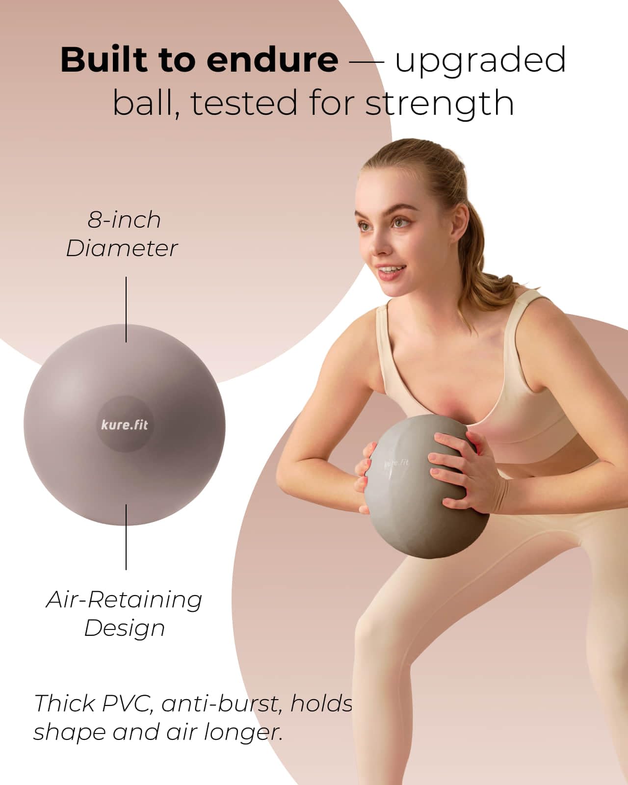 kure.fit Pilates Kit for Women – Home Pilates Equipment Set with Ring, Ball & Resistance Bands | Pilates Starter Kit with Accessories in Gift Box