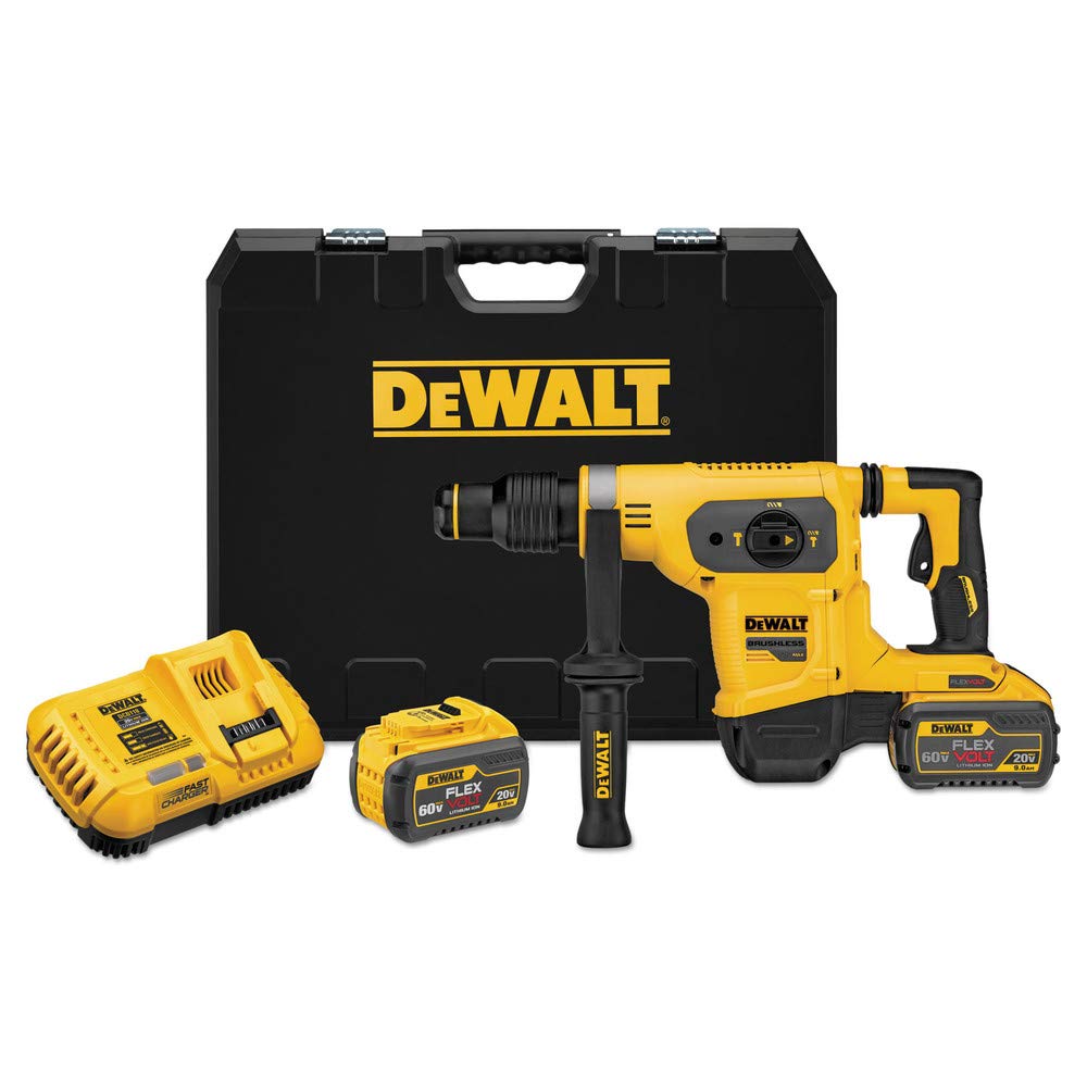 DEWALT 60V MAX Cordless Hammer Drill Kit, 1-9/16 in., (2) FLEXVOLT Batteries & Charger Included (DCH481X2)