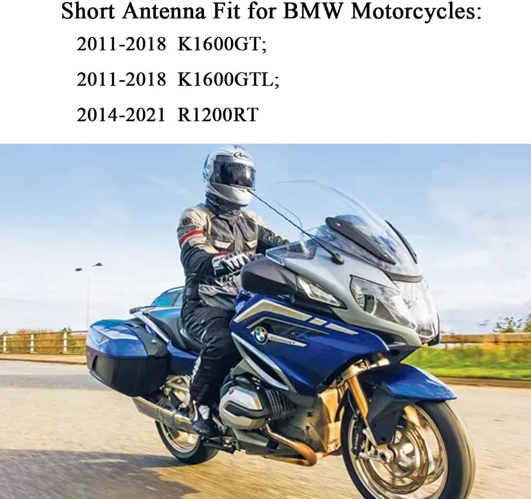 AMFRNE 7 Inches Motorcycle Short Antenna, Fit for Can-Am Spyder, Indian, Honda, BMW, Victory Select Motorcycles Models