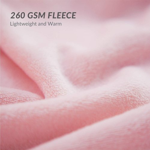 Bedsure GentleSoft Fleece Blanket - King Size Pink Plush Throw, Soft & Cozy Microfiber, 108x90 Inches
