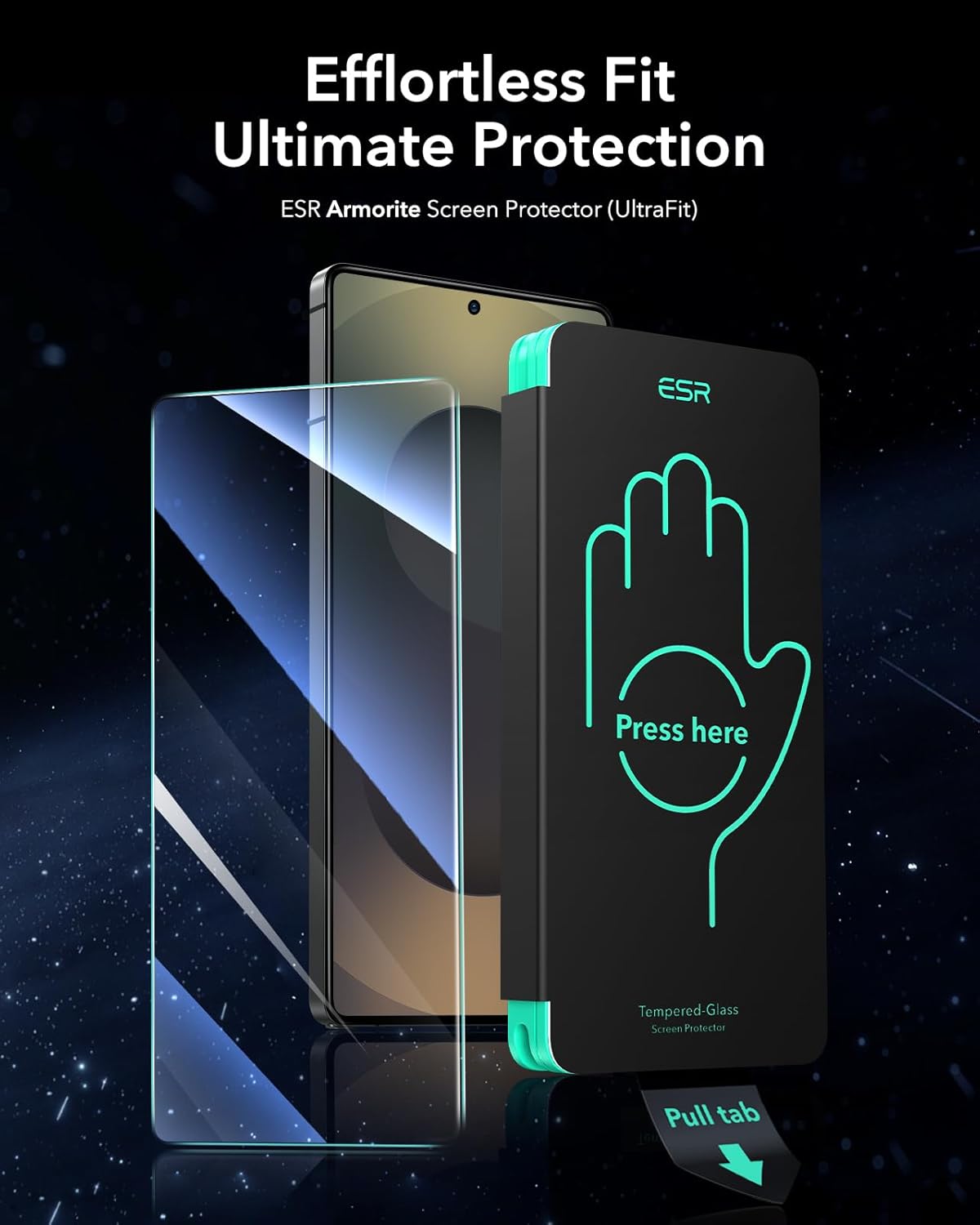 3 Pack S25 9H+ S25 [6.9], 9H+ [6.9"], ESR for Samsung Galaxy Ultra Screen Protector, Hardness HD Tempered Glass
