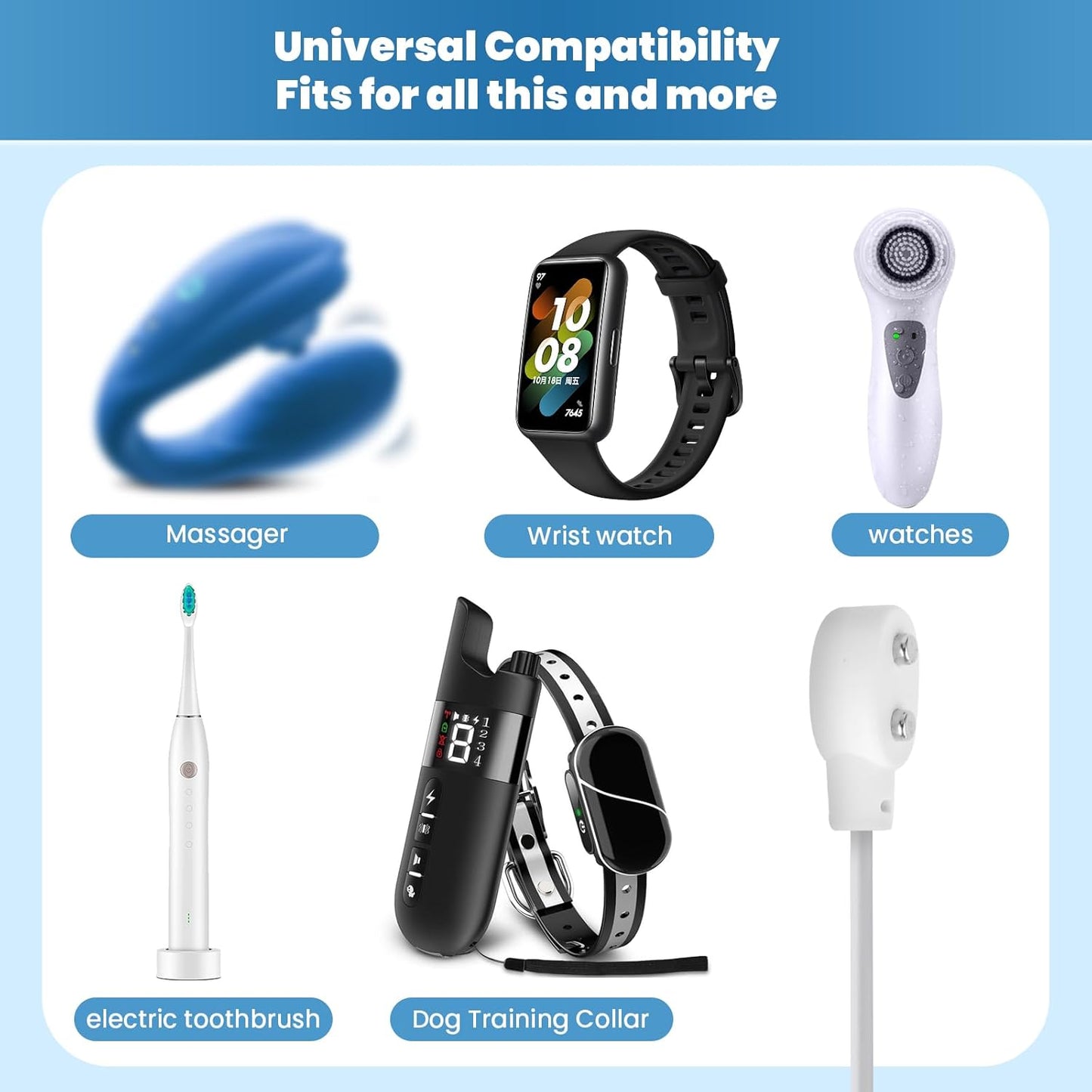Fertile Rain 6MM 2026 2.6ft Magnetic Charger New USB DC Magnetic Charger Cable, Replacement Oval Base Charging Cord