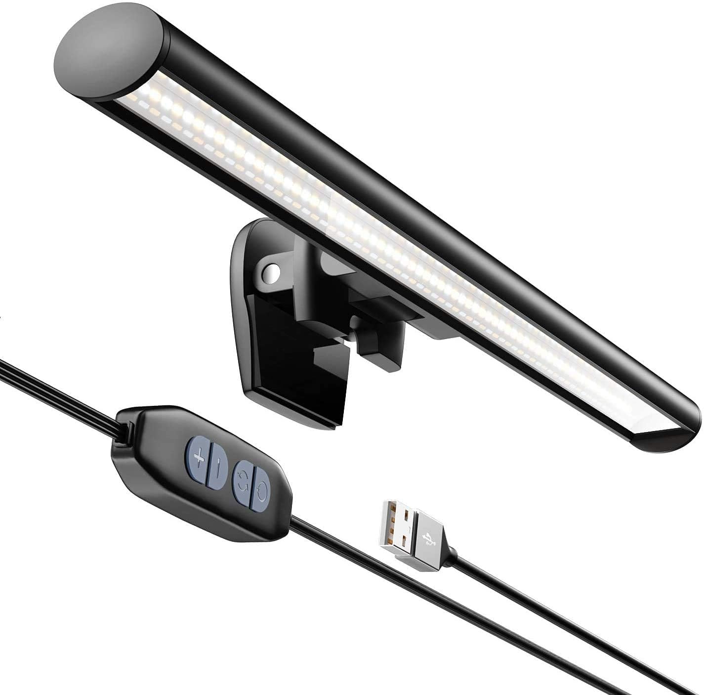 3 Settings, 10 CATPOWER Portable Laptop Monitor Light Bar with USB Connection, e-Reading LED Task Lamp, Color