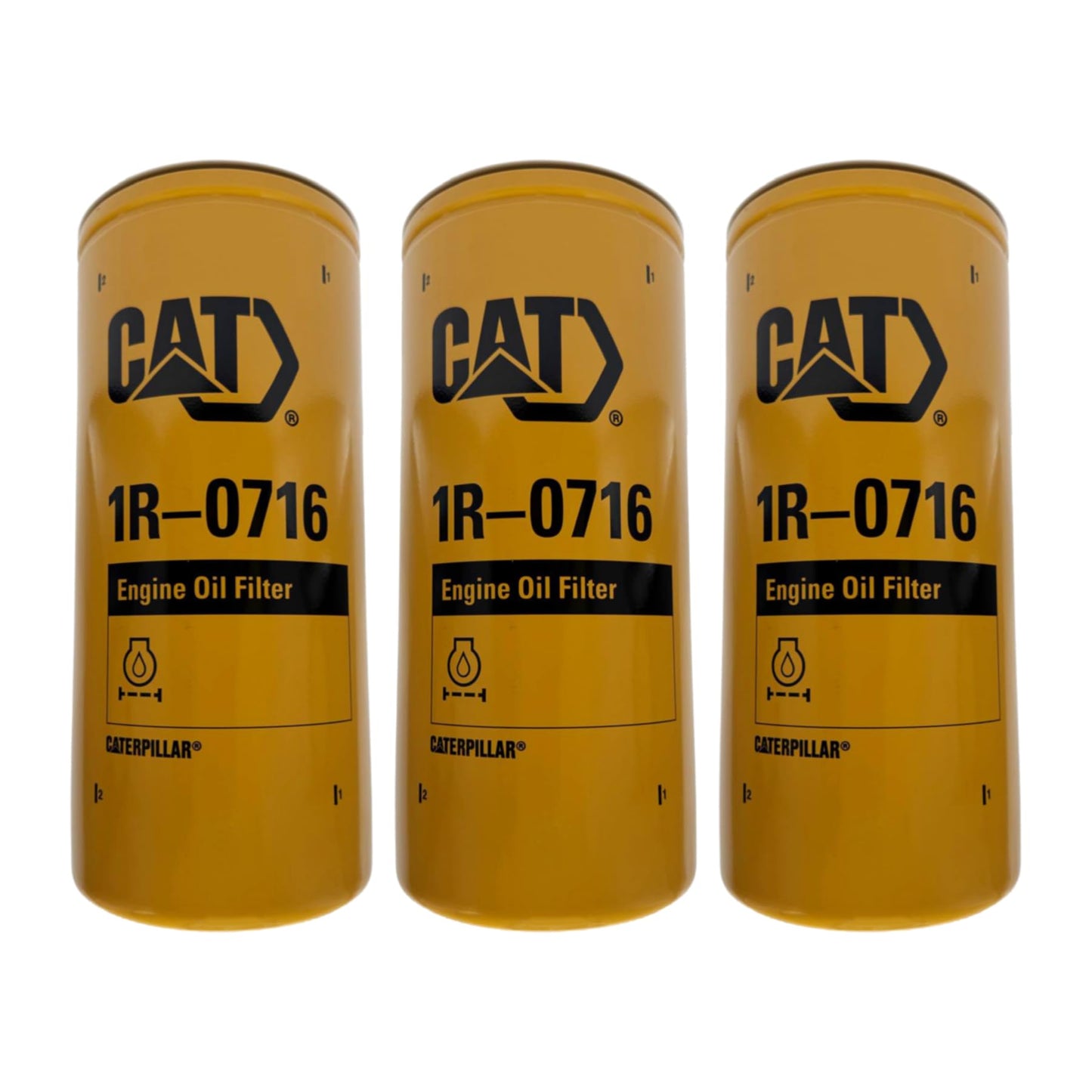 Caterpillar 1R-0716 (1R0716) Engine Lube Oil Filter (Pack of 3)
