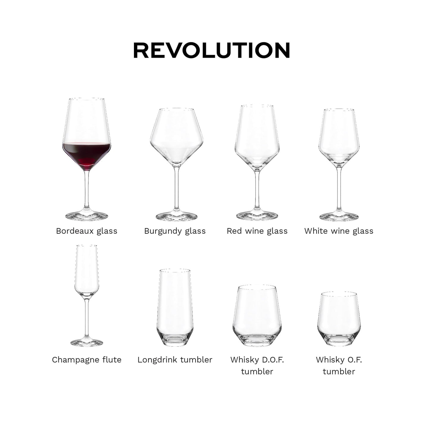 Stölzle Lausitz Bordeaux Glasses Revolution Set of 6, 22 oz – Wine Glasses for Bordeaux, Amarone & Syrah – Elegant Crystal Glass Red Wine Glasses – Dishwasher- and Shock-Resistant