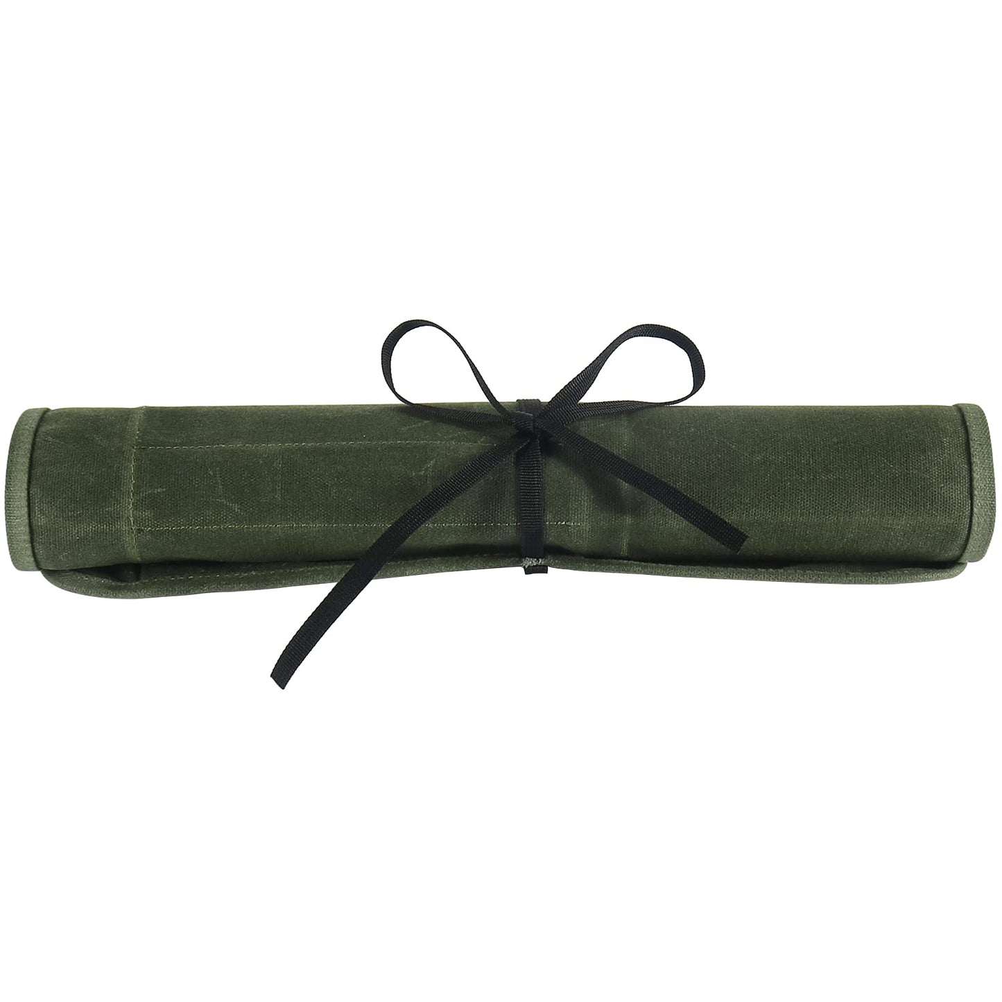 JOINDO Knife Roll Bag, Chef’s Knife Roll Bag, Heavy Duty Chef Knife Roll Bag with 6 Slots, Waxed Canvas Knife Bag Roll, Knife Pouch Holder for Home, Kitchen, Grill (green)