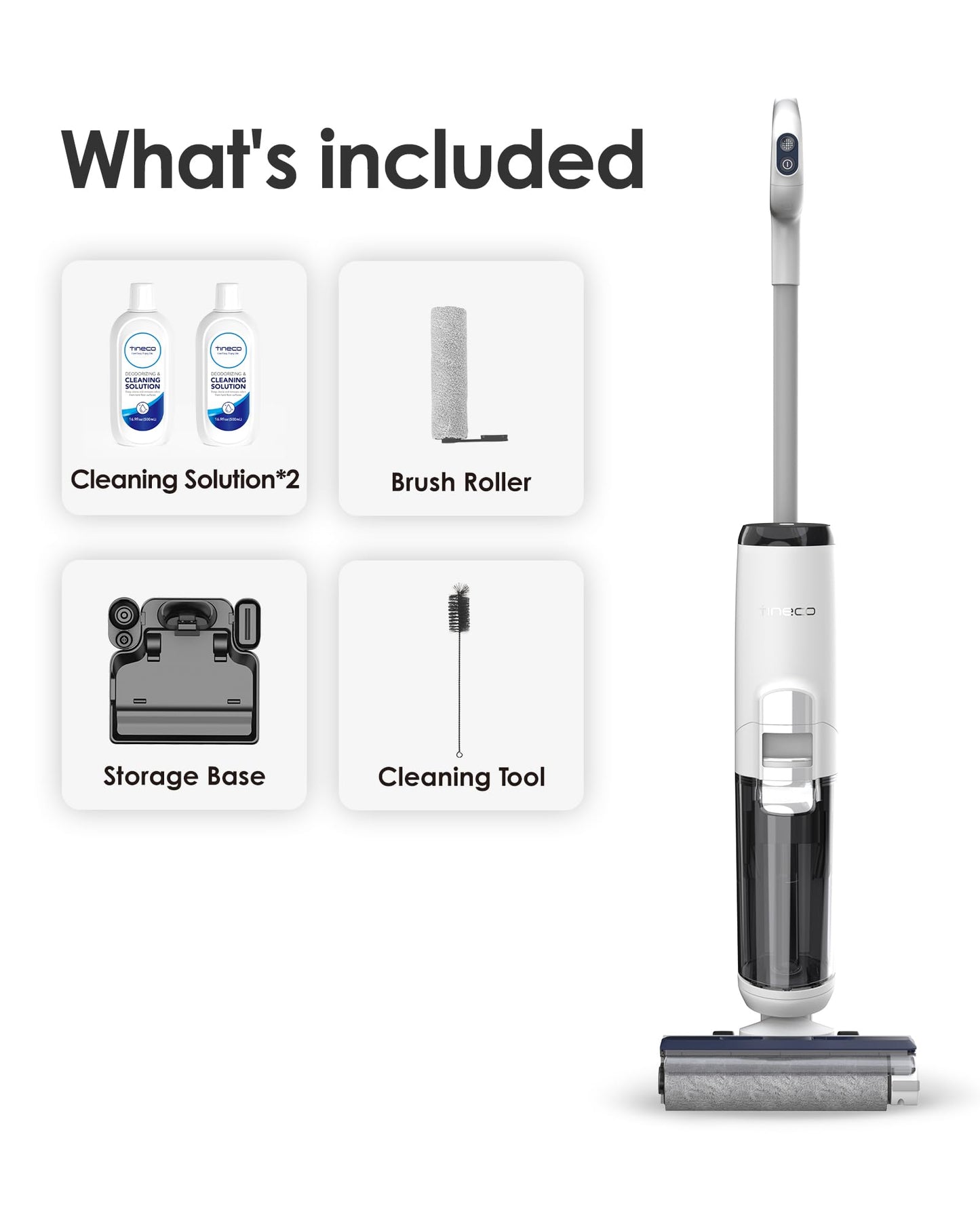 Tineco iFLOOR 5 Breeze Complete Wet Dry Vacuum Cordless Floor Washer, One-Step Cleaning for Hard Floors, Edge Clean, Auto Self-Cleaning, Lightweight & Cordless Design