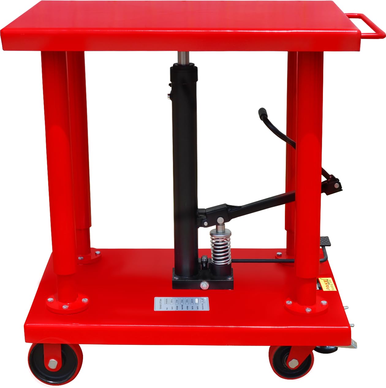 PAKE Post Lift Table, 2000 Lb. Cap., 36x24 Platform, 37 to 59 Lift Range