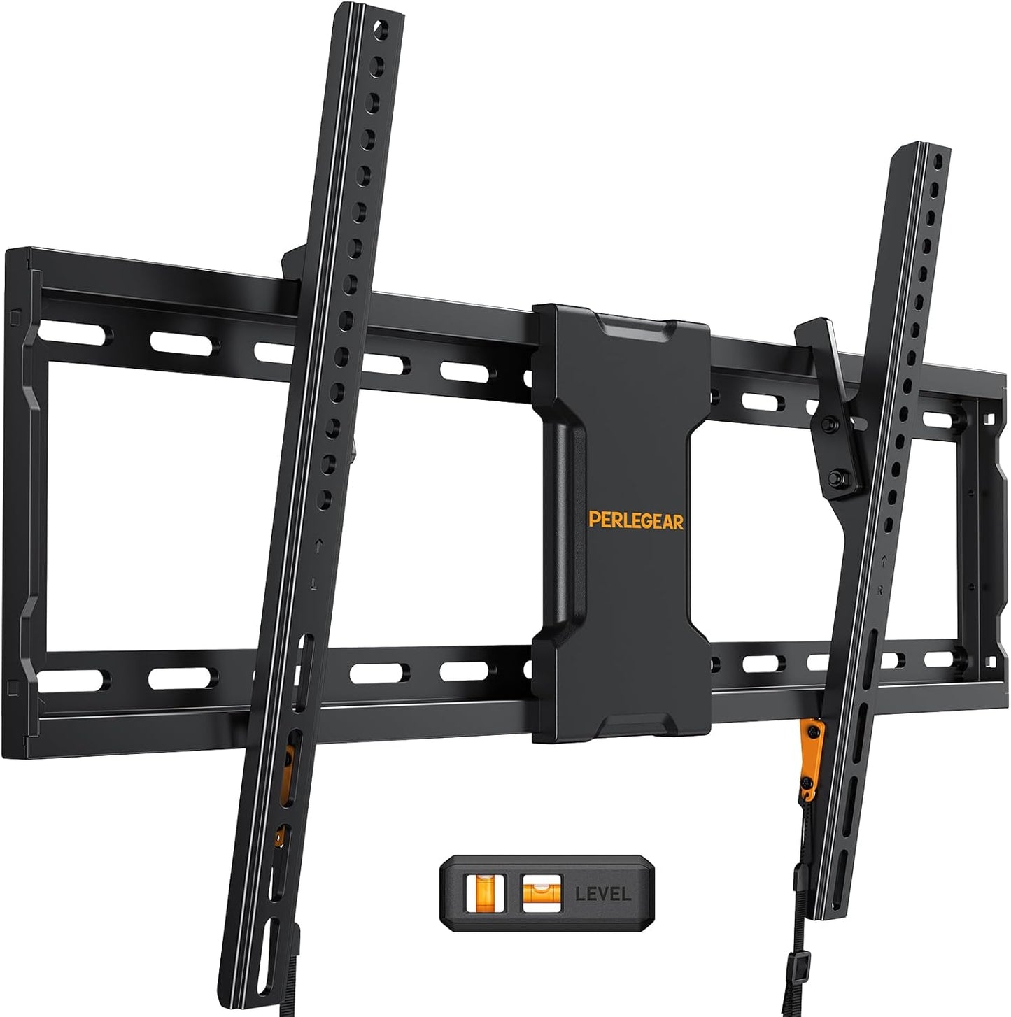 Perlegear Tilting TV Wall Mount - Fits 37-82 Inch TVs Up to 132 lbs | Low Profile Design, Max VESA 600x400mm