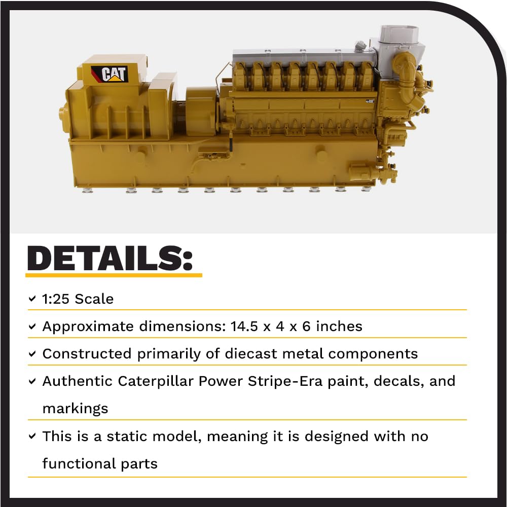 1:25 Scale CAT CG260-16 Gas Generator | Core Classics Series Cat Trucks & Construction Equipment | 1:25 Scale Model Diecast Collectible Model 85287C
