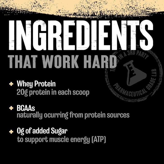 Animal 100% Whey Protein Powder ??Whey Blend for Pre Workout or Post Workout, Recovery, Anytime Low Sugar Protein Boost Meal Replacement with BCAA Branched Chain Amino Acids ??Cookies & Cream, 4 lb
