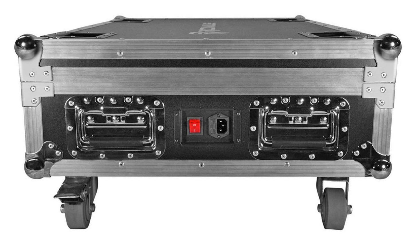 Rockville Best Strip 60 Pack Black 6 Battery-Powered 36W Each LED Strip Lights RGBWA+UV Wireless DMX Rechargeable Charging Case with Remotes Brackets and Cables for DJs and Event Lighting