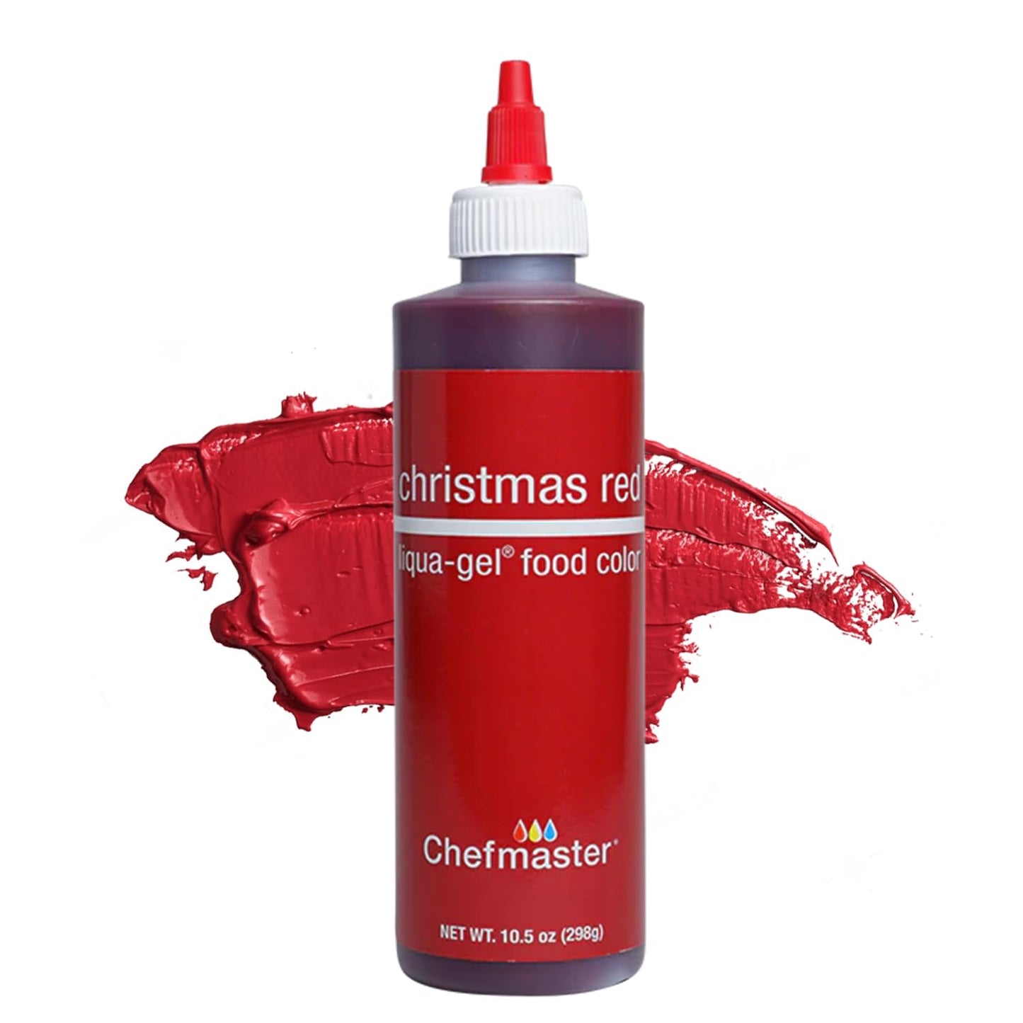 Chefmaster Xmas Red Liqua-GelÂ® Food Coloring - Vibrant, Fade-Resistant Dye for Icing & Fondant | 10.5 oz