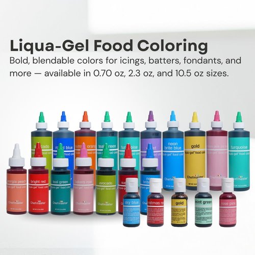 Chefmaster Violet Liqua-Gel® Food Coloring - Vibrant, Fade-Resistant Dye for Icing & Fondant | 0.70 oz