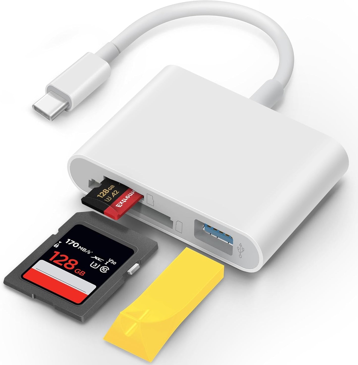 MujuDoler 15 16 3 1 USB C SD Card Reader for iPhone iPad Mac in USB-C Memory Trail Camera Card Adapter with Dual Slots