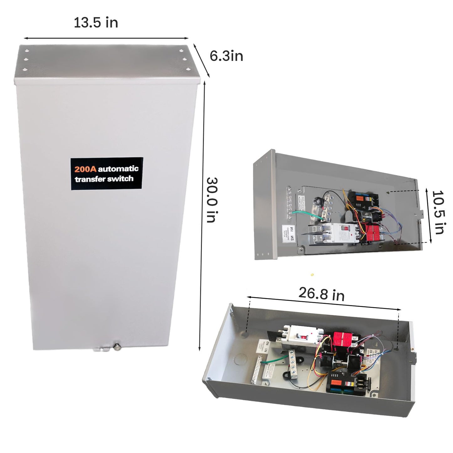 Generac 200 Amp Automatic Transfer Switch Replacement for RXSW200A3-120/240V 1-Phase with Power Management, NEMA 3R Aluminum Enclosure for Indoor/Outdoor Use