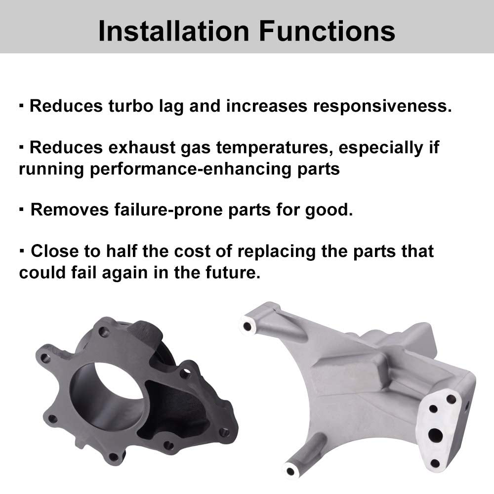 SPELAB EBP Valve Upgrade Turbo Pedestal & Exhaust Housing Compatible with Ford 7.3L Powerstroke 1999.5-2003 Bolts & Exhaust Housing + Diesel Turbo Pedestal